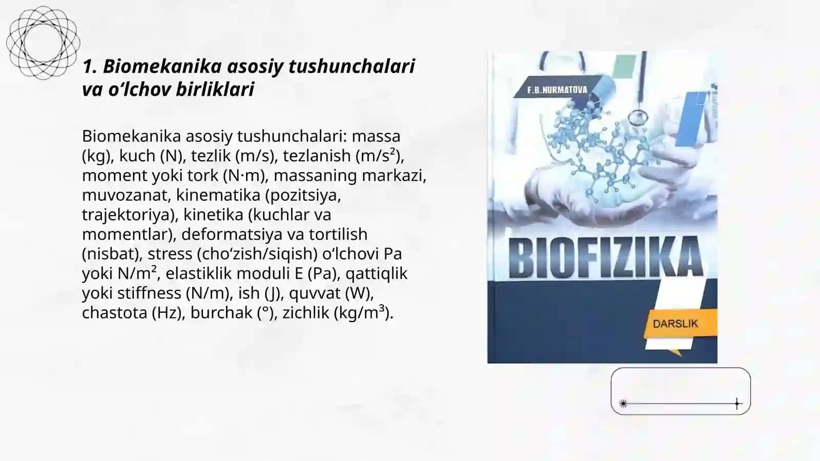 Tirik organizmni ba’zi biomehanik asoslari 3
