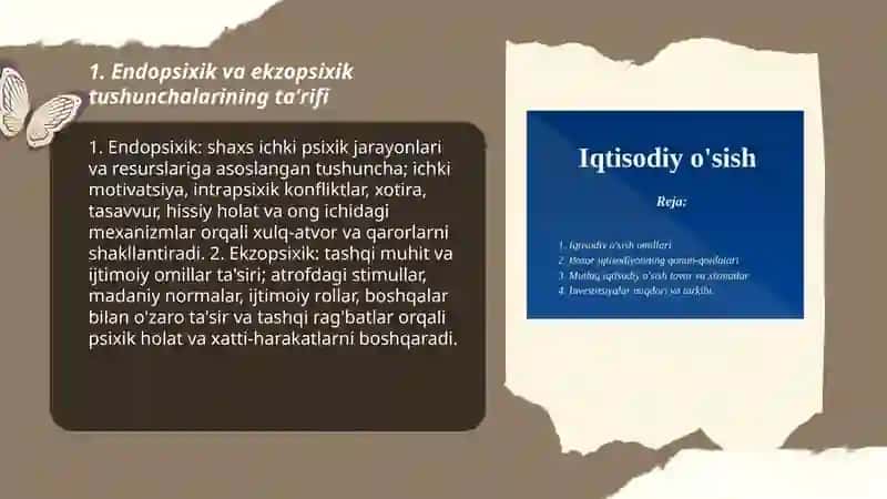 Endopsixik va Ekzopsixik tushunchasi 3