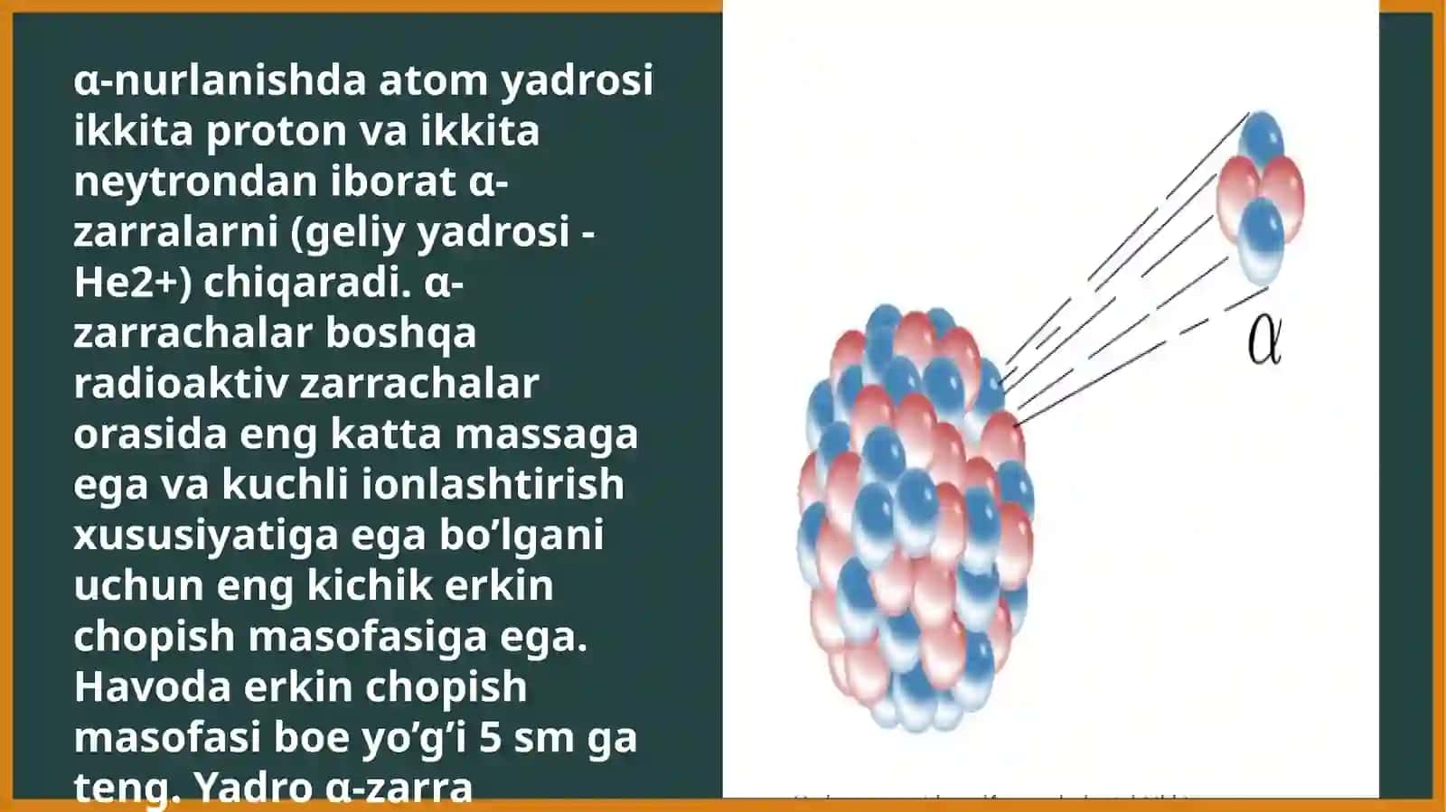 Betta nurlanish uchun radioaktiv  nurlanish qonunini o'rganish 3