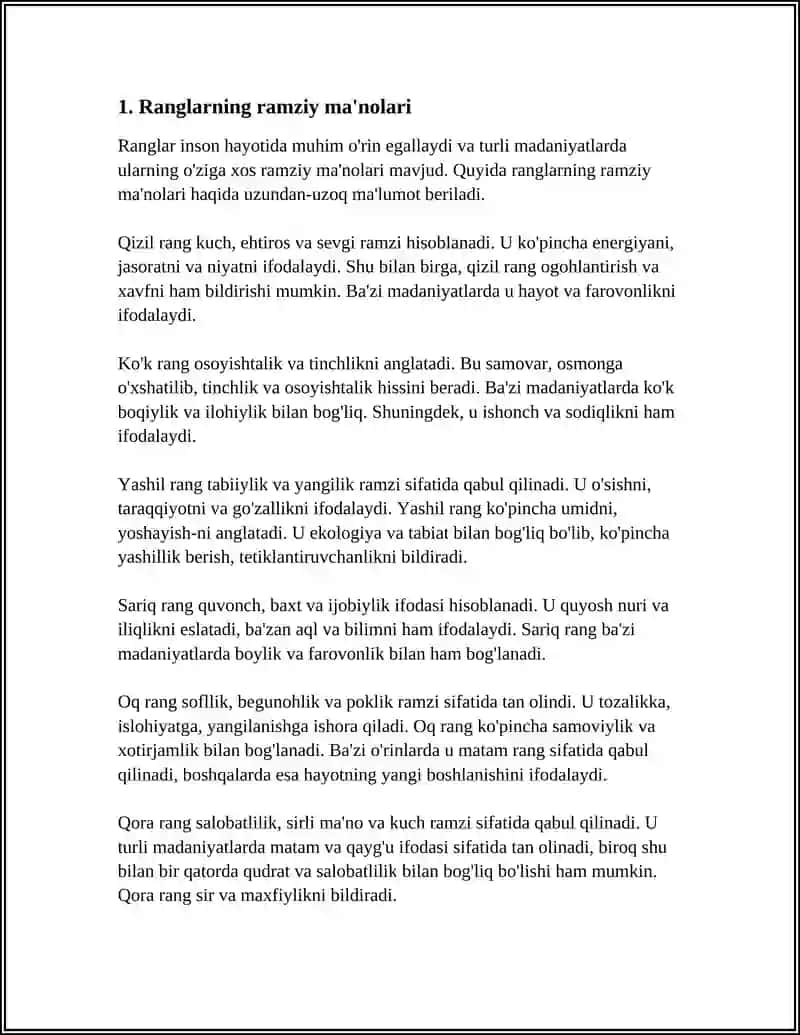 RANGLAR VA RAQAMLARNING RAMZIY MA’NOLARI 3