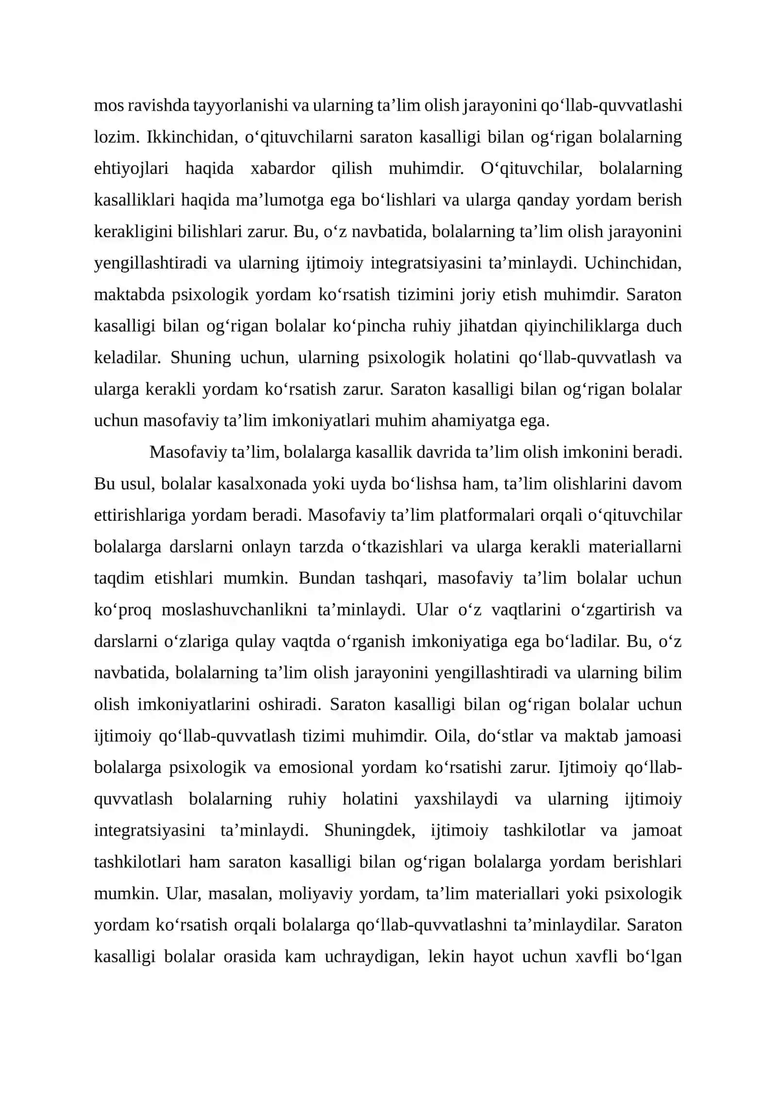 BOLALARDA SARATON KASALLIKLARINI KECHISHIDA PEDAGOGIK-PSIXOLOGIK YORDAM KO‘RSATISH 3
