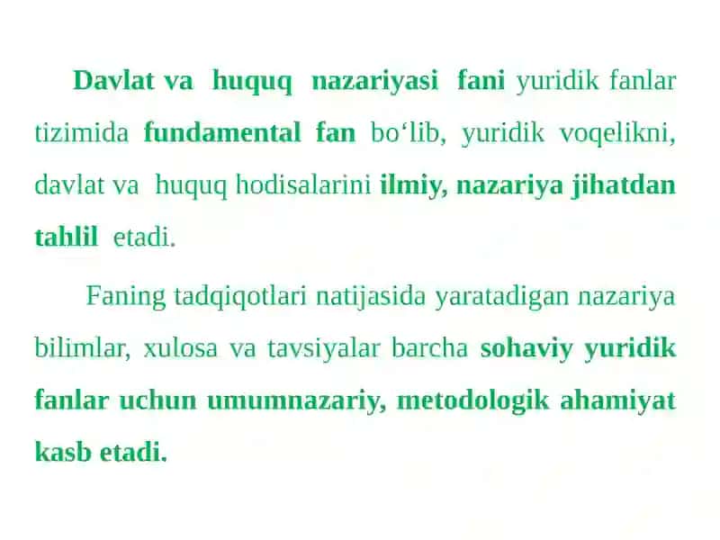 Davlat va Huquqnazariyasi 3