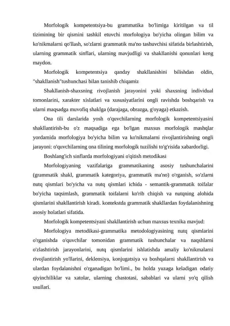 MAKTAB O'QUVCHILARI ONA TILI DARSLARIDA JUNIOR MORFOLOGIK KOMPETENTSIYASINI SHAKLLANTIRISH 3