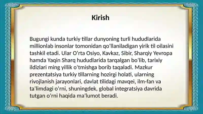 Turkiy tillarning bugungi kundagi holati 3