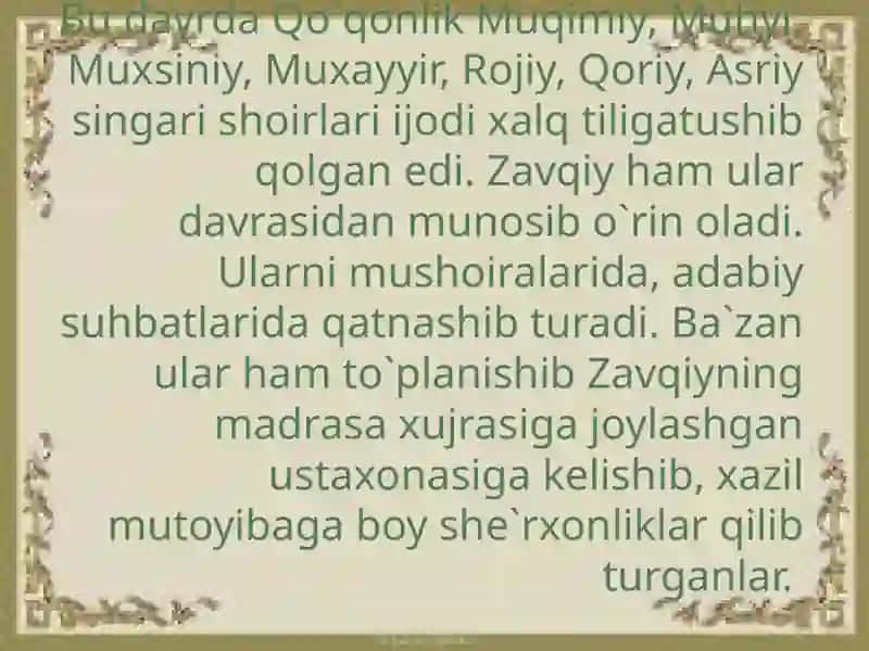 Shoir zavqiyning ijoxiy merosi siyosiy lirikasi hajviyoti yumorlari 3