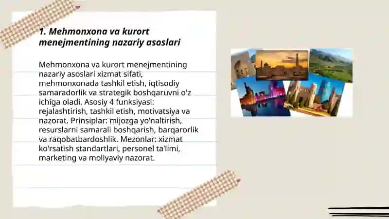 Mehmonxona va kurort menejmenti fanining nazariy asoslari 3