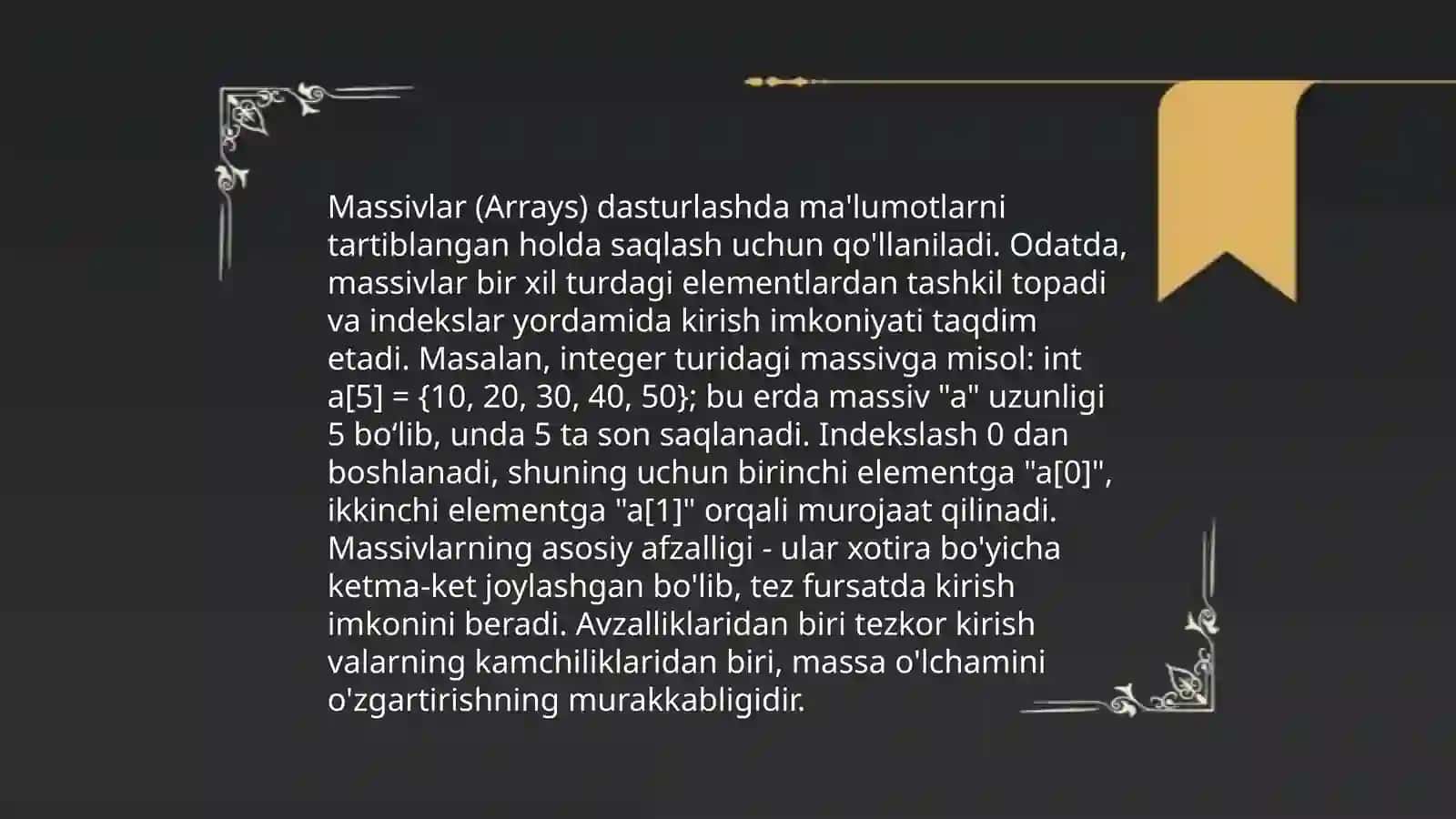 Python dasturlash tilida massivlar bilan ishlash 3