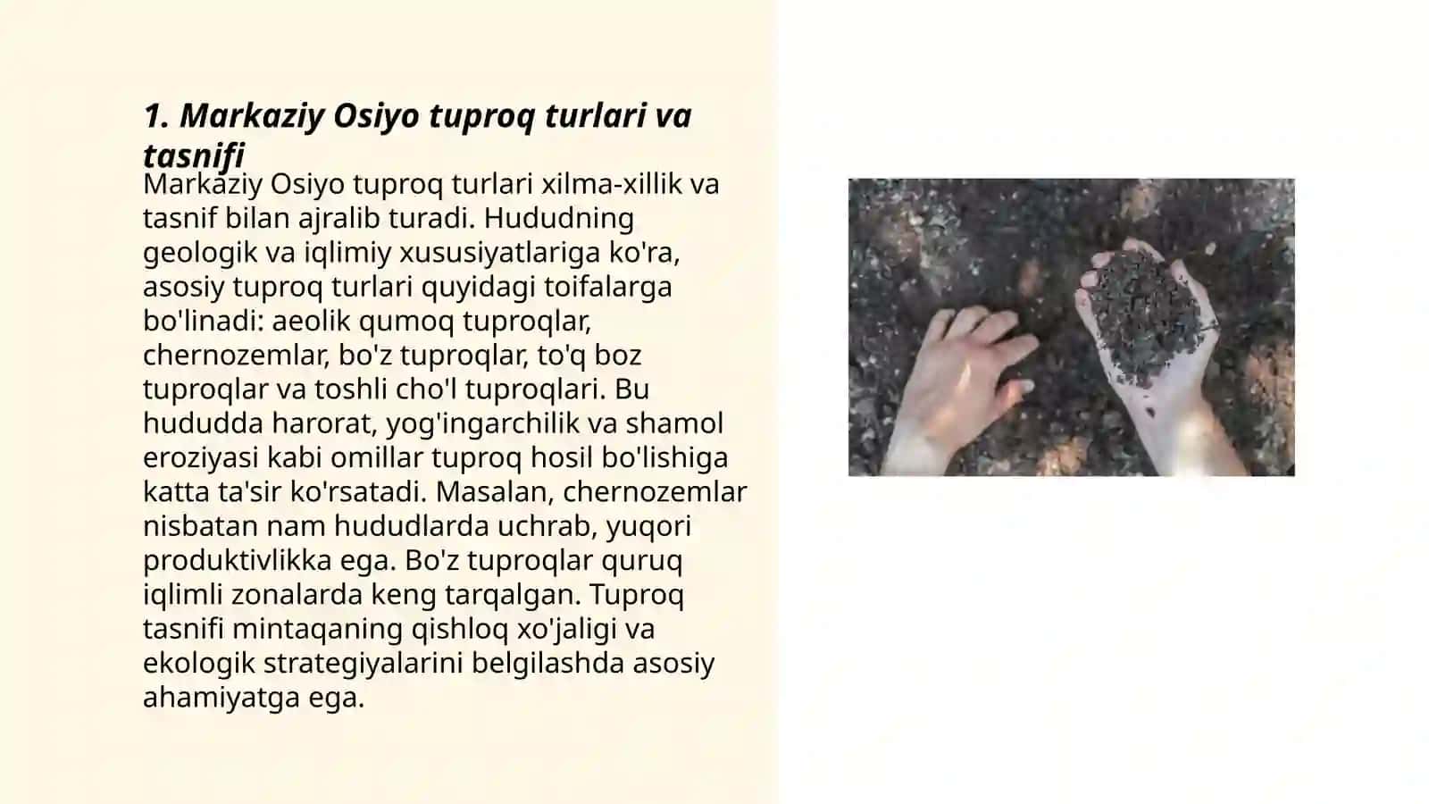 Markaziy Osiyo tuproq turlari va tasnifi 3