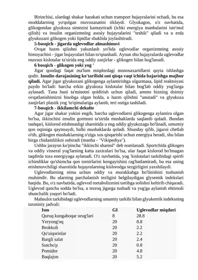Karbonsuvlar tuzilishi va funksiyalari 3