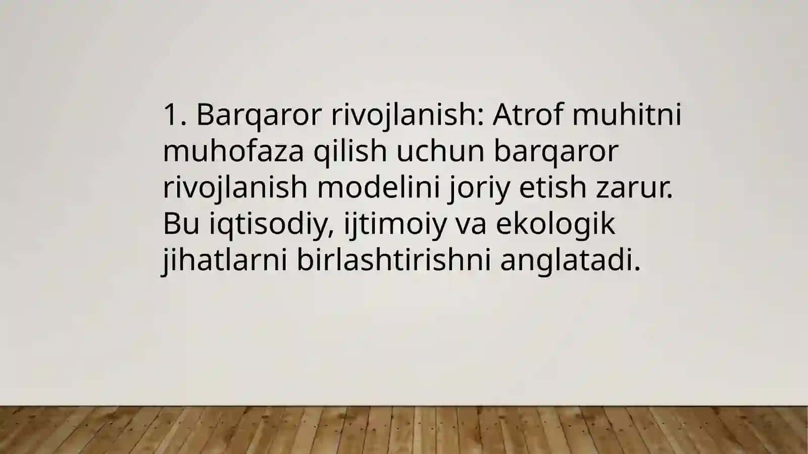 Atrof muhit muhofaza qilish boʻyicha 2030 yilgacha boʻlgan konsepsiya 3