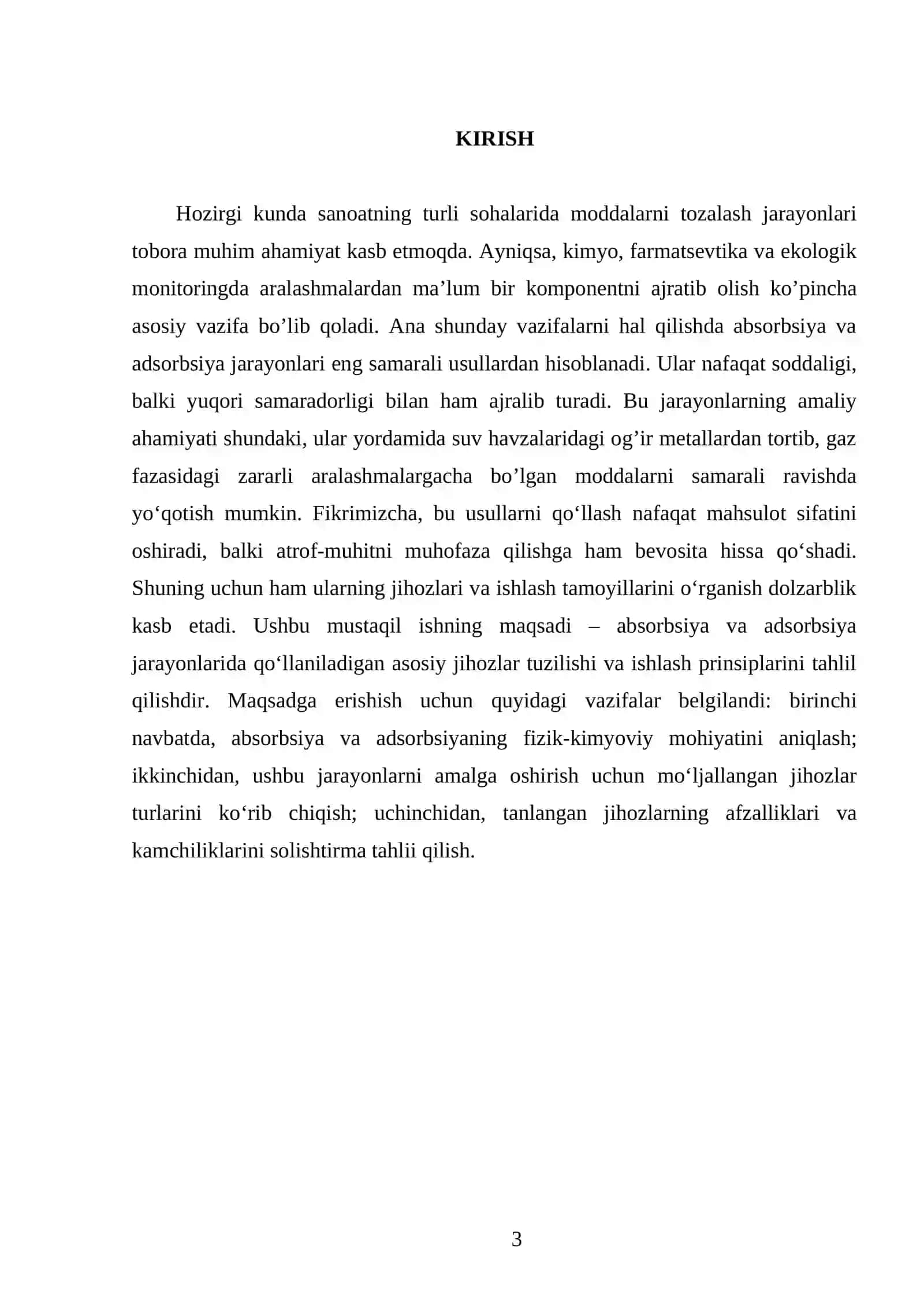 Absorbsiya va adsorbsiya jarayonlar jihozlari 3