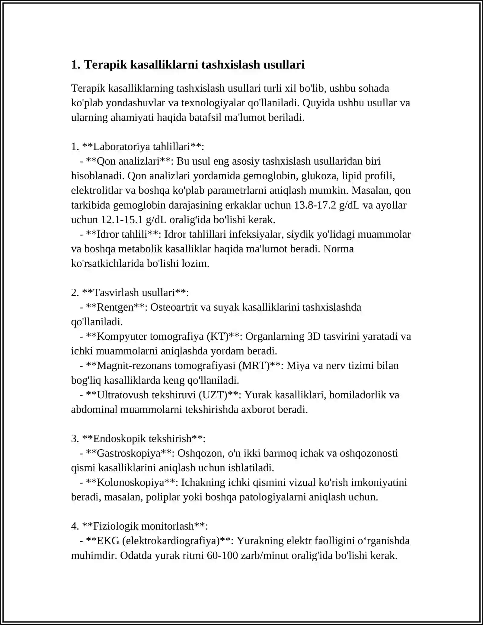 TERAPEVTIK VA GERONTOLOGIK KASALLIKLARDA BEMORLARNI OʻRGANISH 3