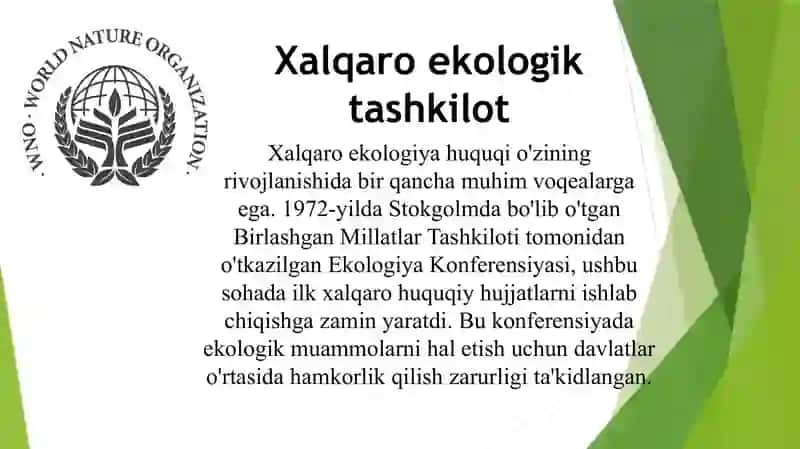 Xalqaro Ekologiya Huquqi 3