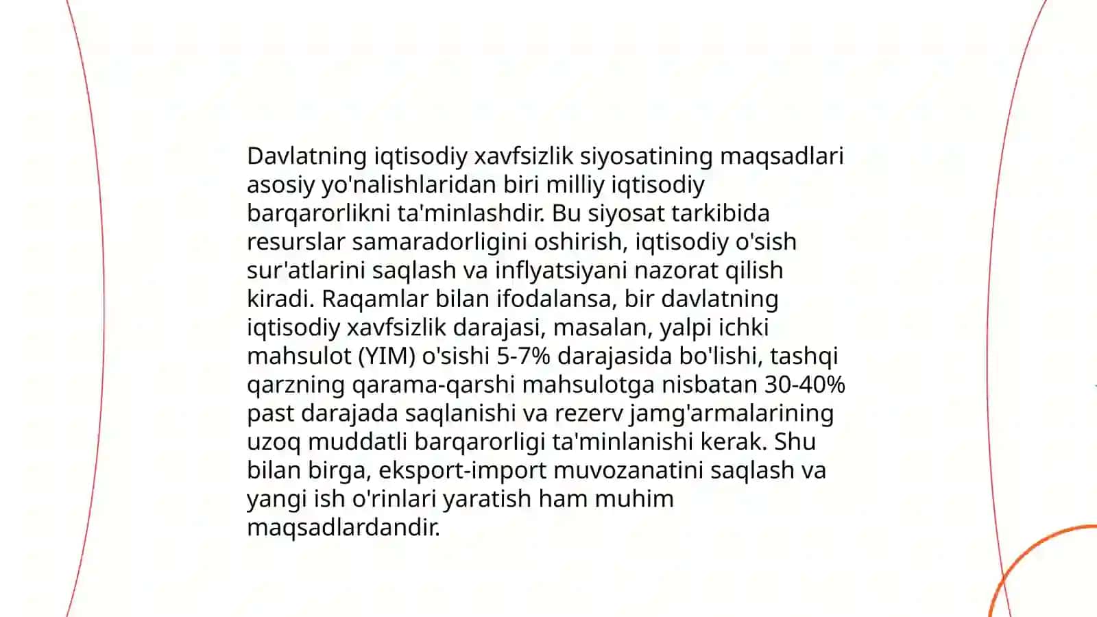 Davlatning iqtisodiy xavfsizlikni ta'minlash siyosati 3