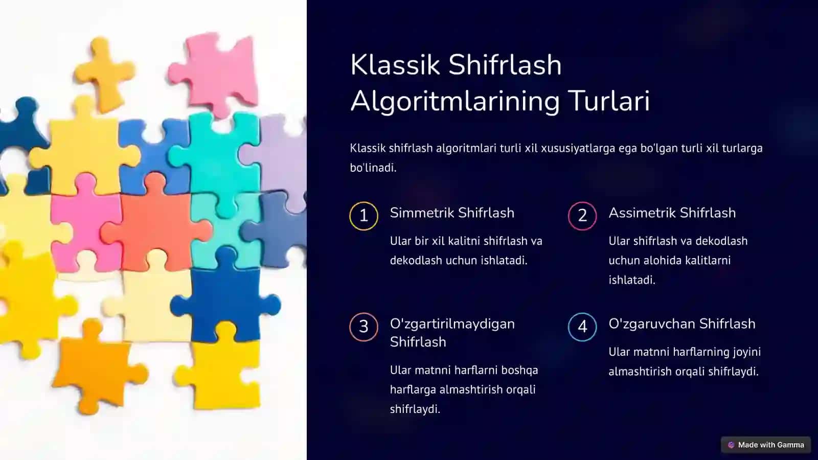 Klassik Shifrlash Algoritmlari 3