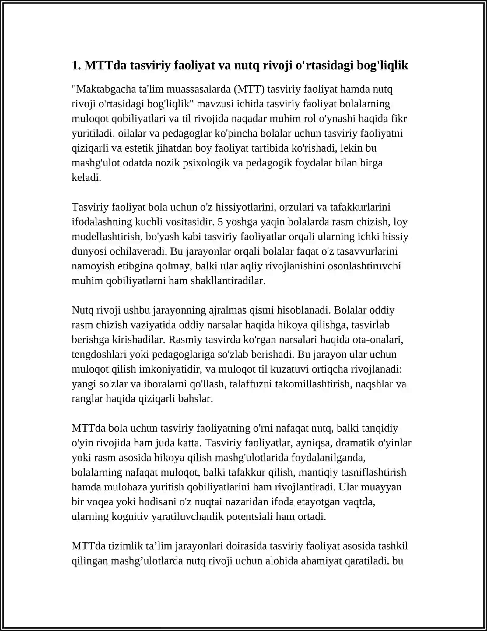 MTTda tasviriy faoliyat va nutq rivoji o'rtasidagi bog'liqlik 3