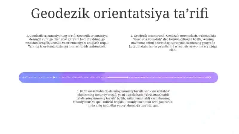 Geodezik Orientirlash. Yirik Masshtablik Planlarning Umumiy Tavsifi 3