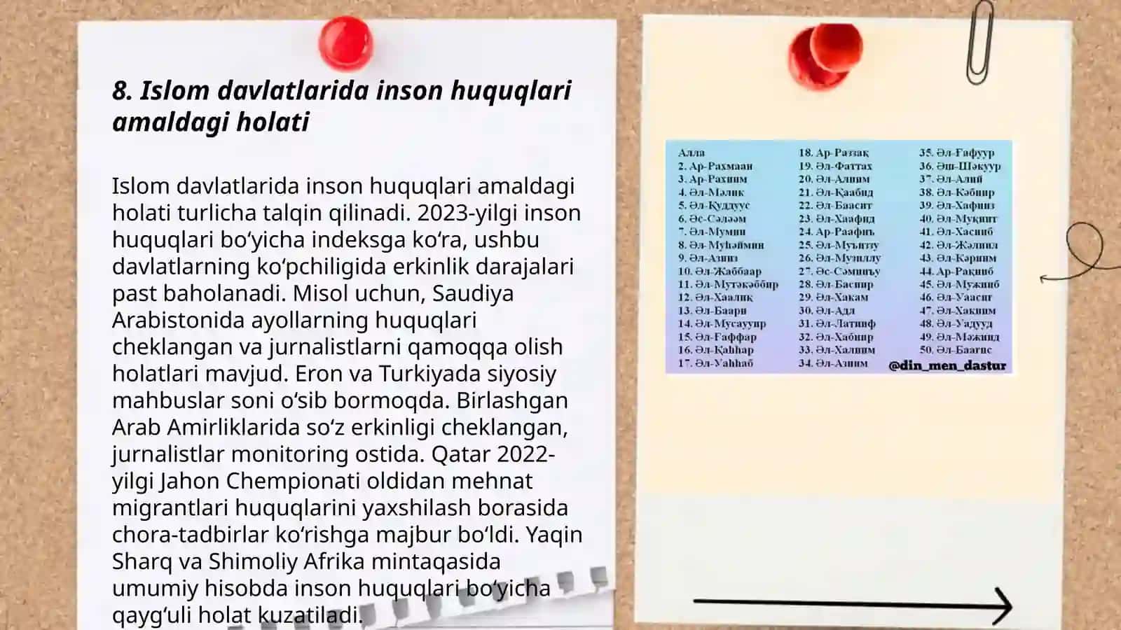 Islomda inson huquq va erkinliklarini ta’minlanishining o’ziga xos jihatlari 3