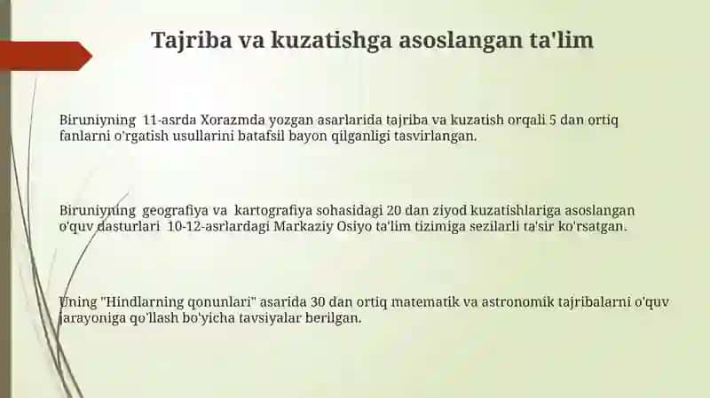 Abu Rayxon Beruniyning pedagogik qarashlari 3