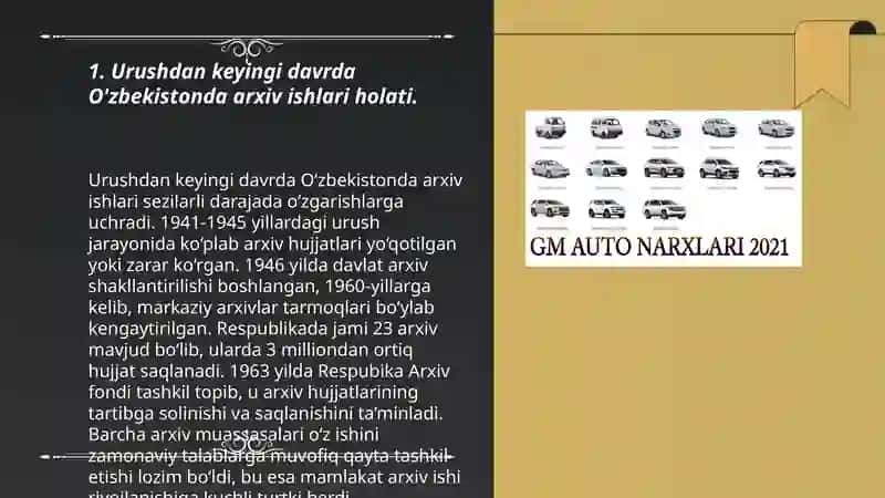 Urushdan keyingi davrda O'zbekistonda arxiv ishi 3