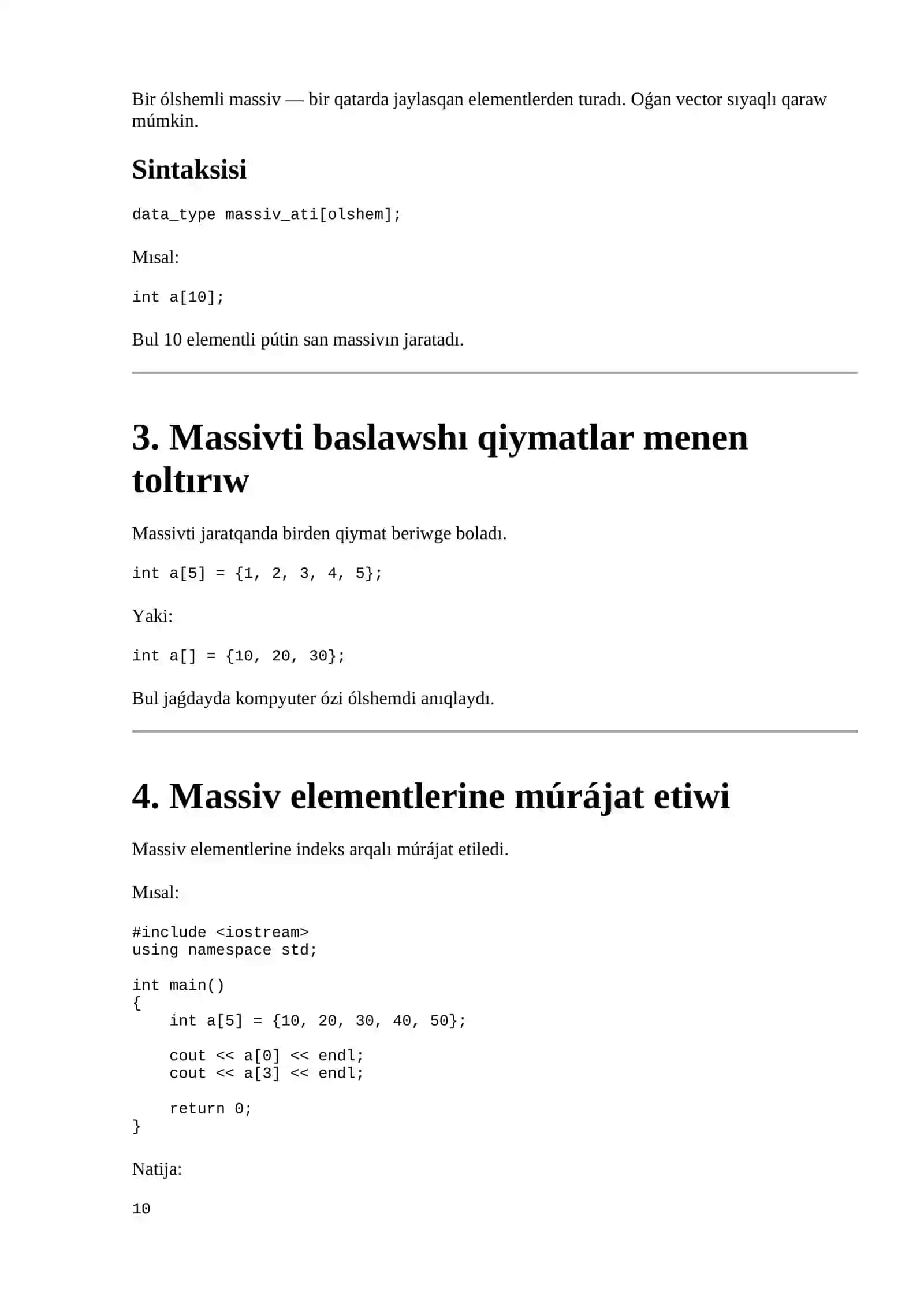 Dosturlash fanidan mustaqil ish 3