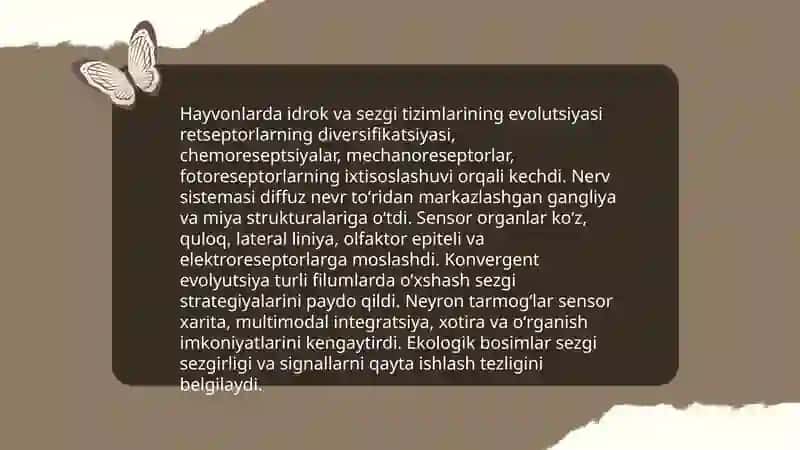Hayvonot olamida psixik funksiyalar evolutsiyasi 3