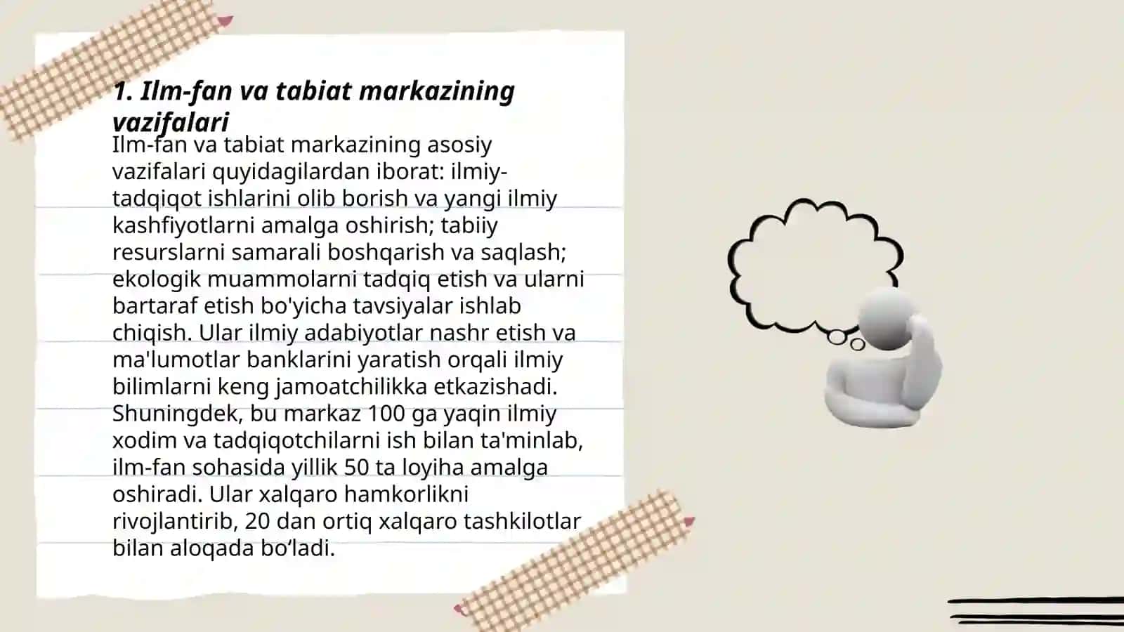 Ilm fan va tabiat markazi 3