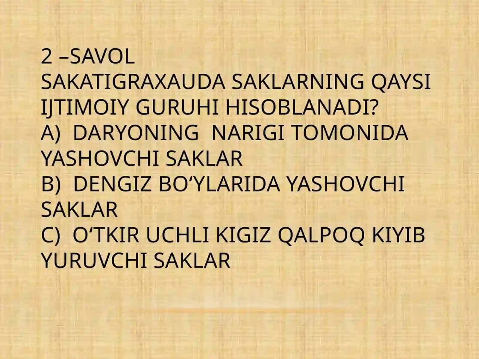 O‘zbekistonning eng yangi tarixi fanidan mavzulastirilgan test 3
