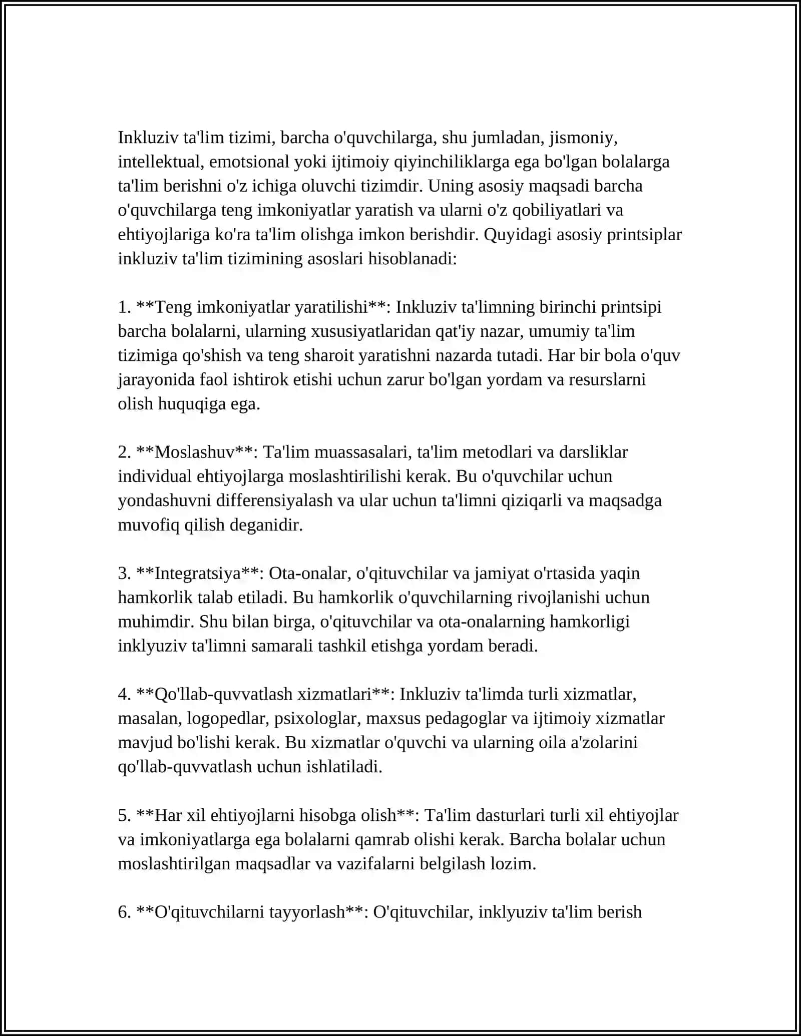 INKULIZIF TALIM TIZIMIDA FAOLIYAT KORSATUVCHI RESURS ÒQITUVCHINING MASAD VA VAZIFALARI 3