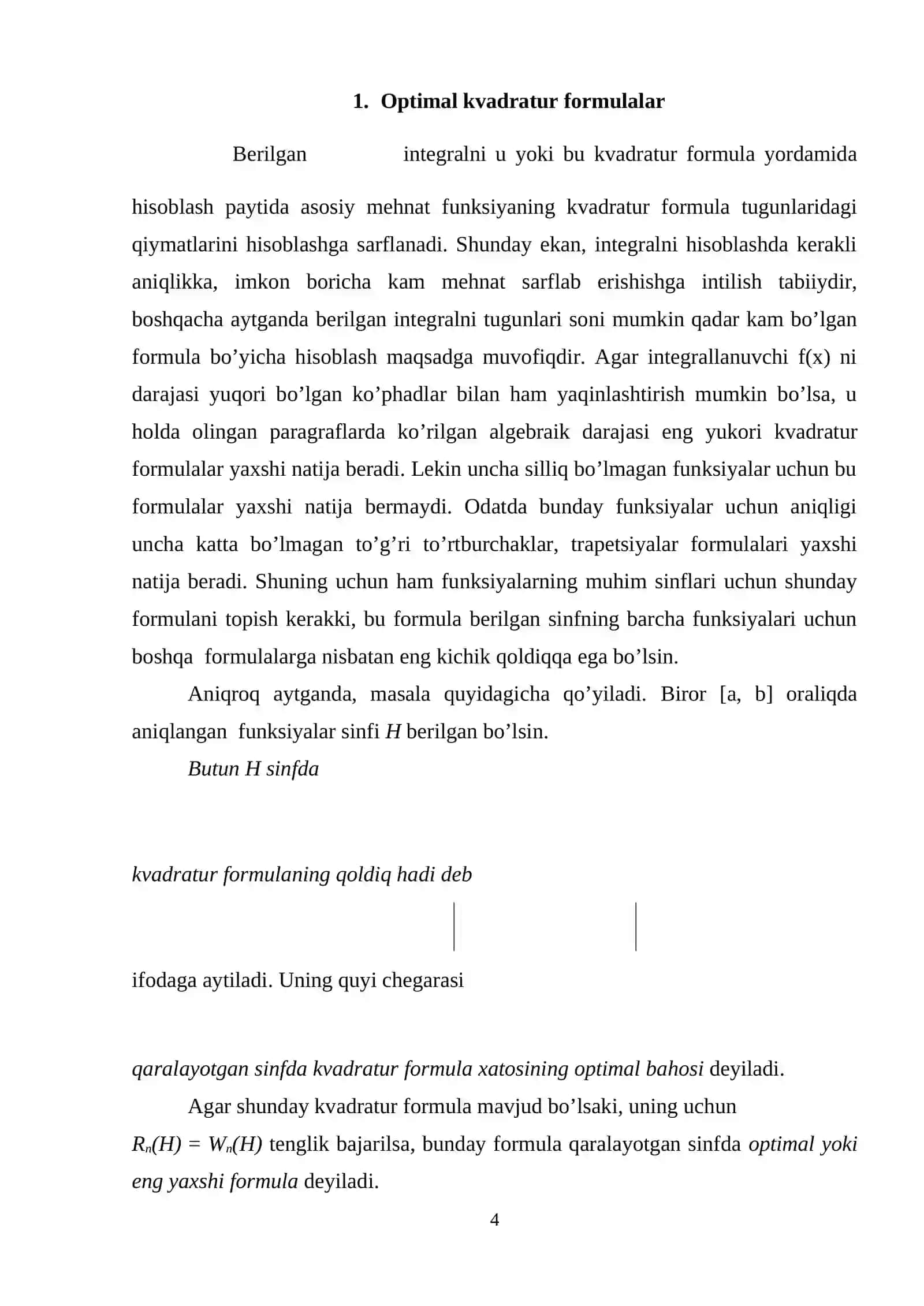 Optimal kvadratur formulalar 3