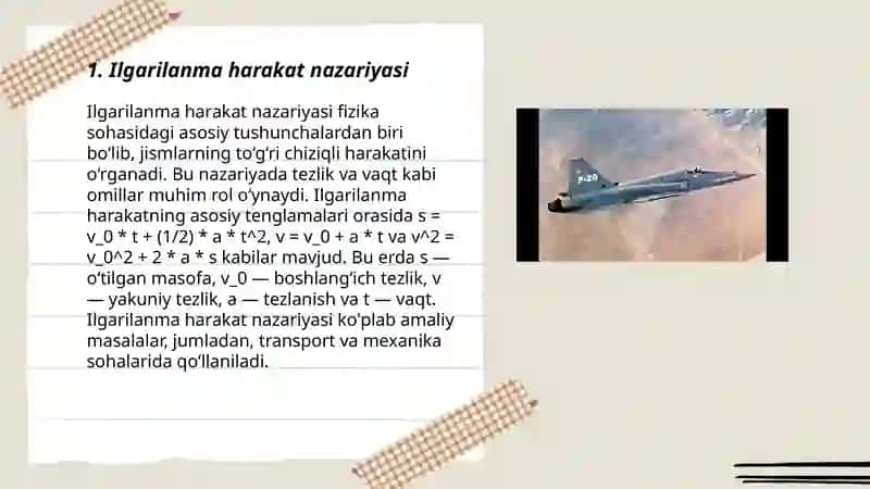 Ilgarilanma harakat qilayotgan noinersial tizimdagi inertsiya kuchlari 3