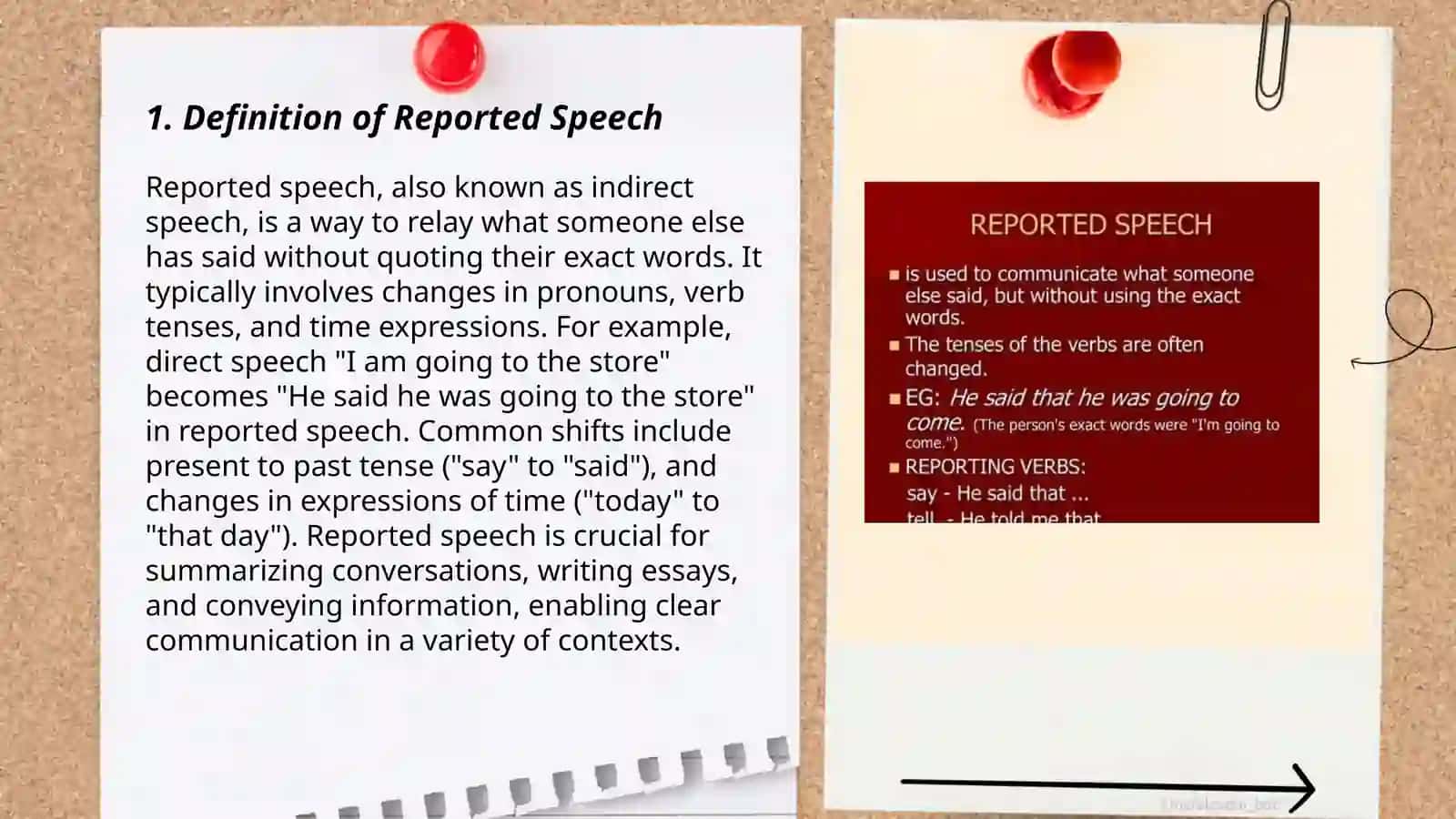 Reported speech 3