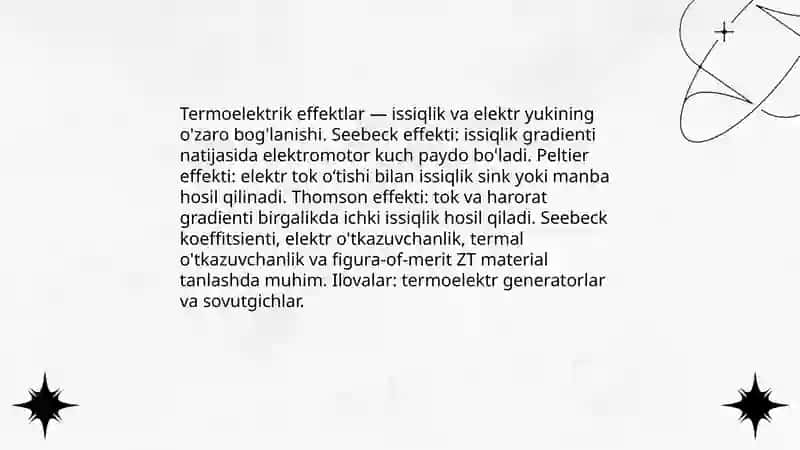 Termoelektrik effektlar 3