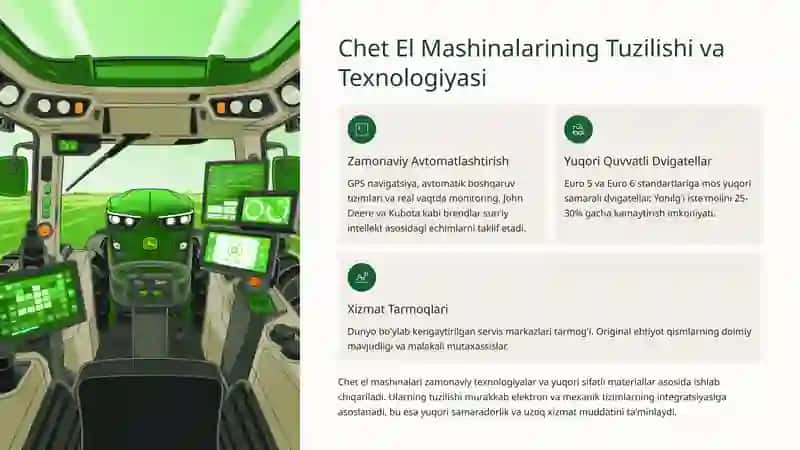 Chet El Mashinalari va Mahalliy Mashinalar: Qishloq Xo'jalik Mashinalarini Tuzilishi Bo'yicha Tahlil 3