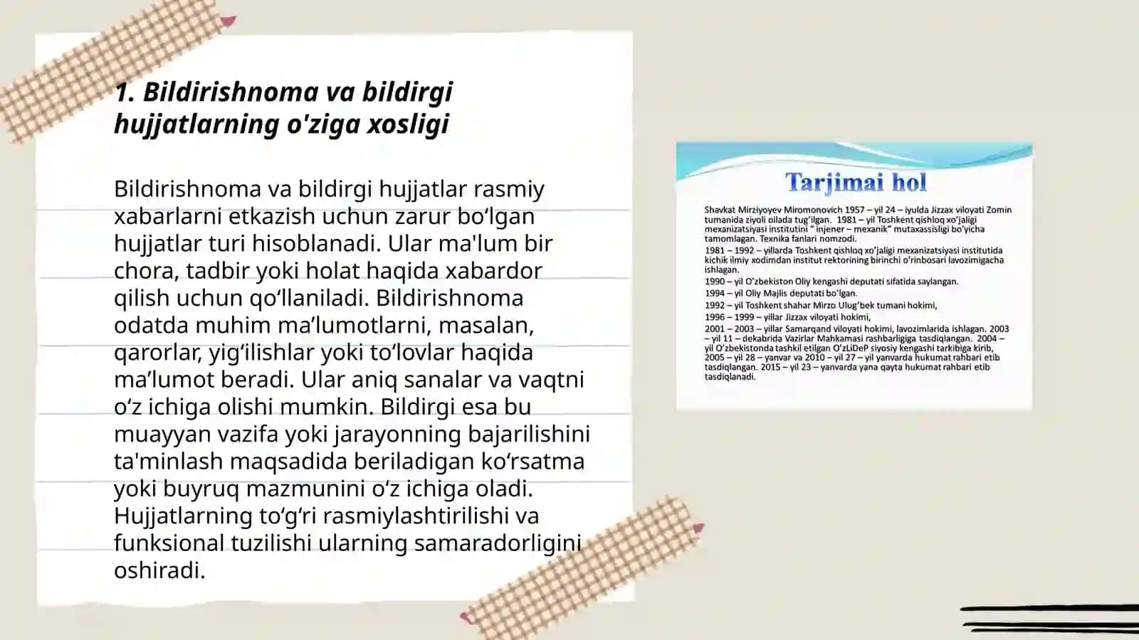 Bildirishnoma va bildirgi hujjatlarning yozilishi uslubi va xususiyatlari 3