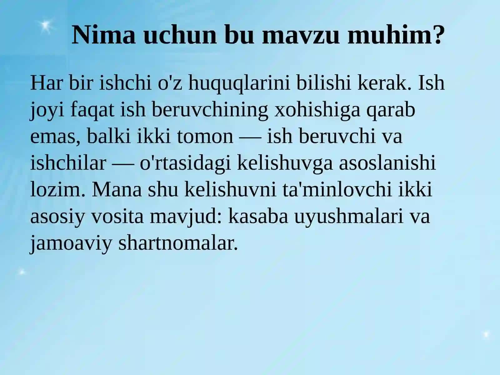 KASABA UYUSHMALARI VA JAMOAVIY SHARTNOMALAR 3