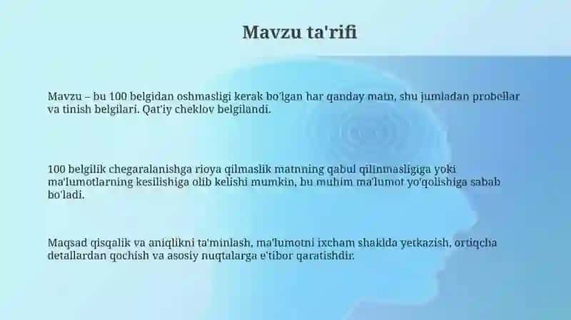 100 ta harfdan oshmasin 3