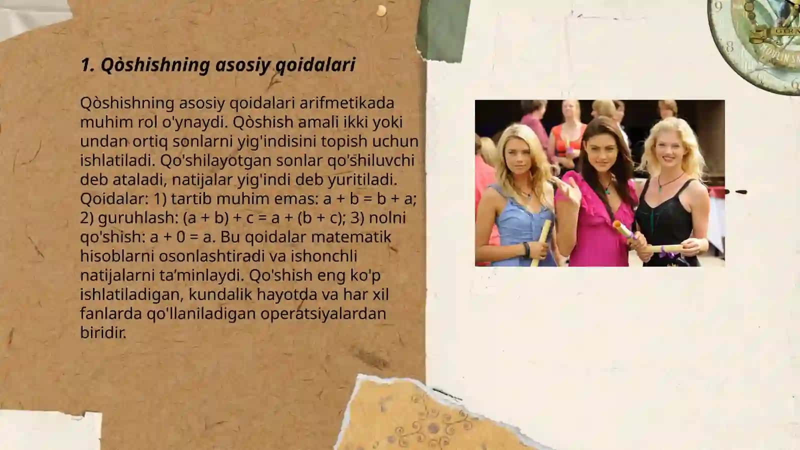 Kòp xonali sonlarni qòshish 3