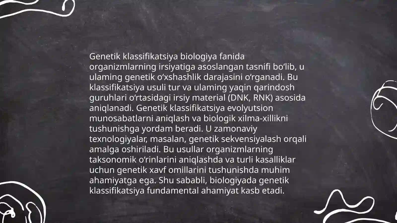 Genetik klassifikatsiya biologiyada 3