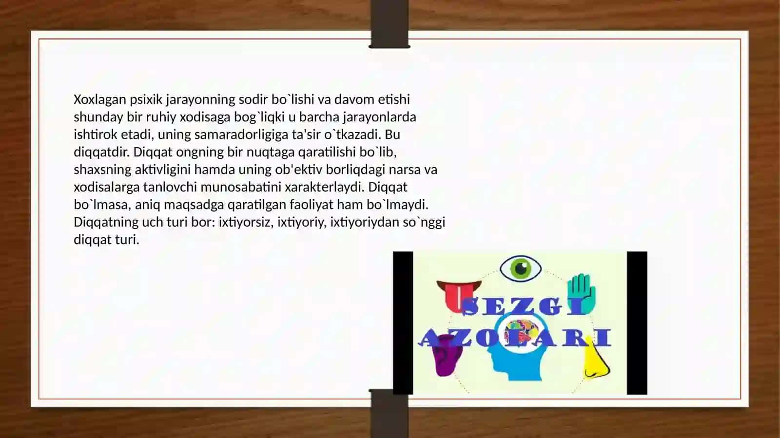 Kognitiv jarayonlar, sezgi, tafakkur, idrok, xotira haqida 3