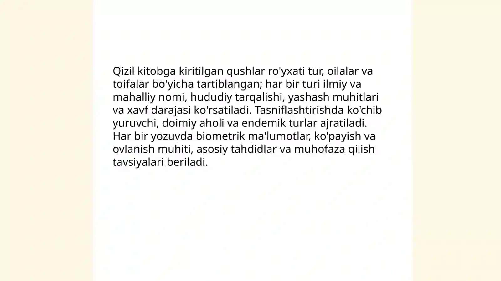 O'zbekiston Qizil kitobiga kiritilgan qushlar 3