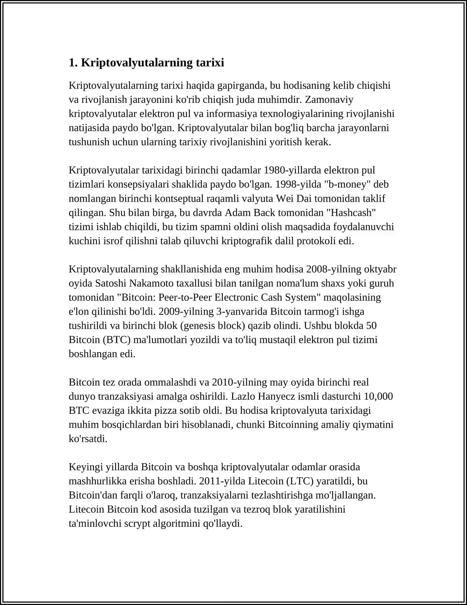 KRIBTOVALYUTALAR VA ELEKTRON PUL TIZIMLARI 3