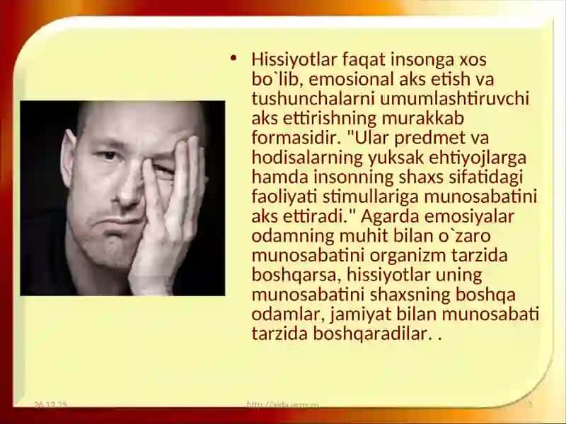 HISSIYOTNING O’ZIGA HOSLIGI 3