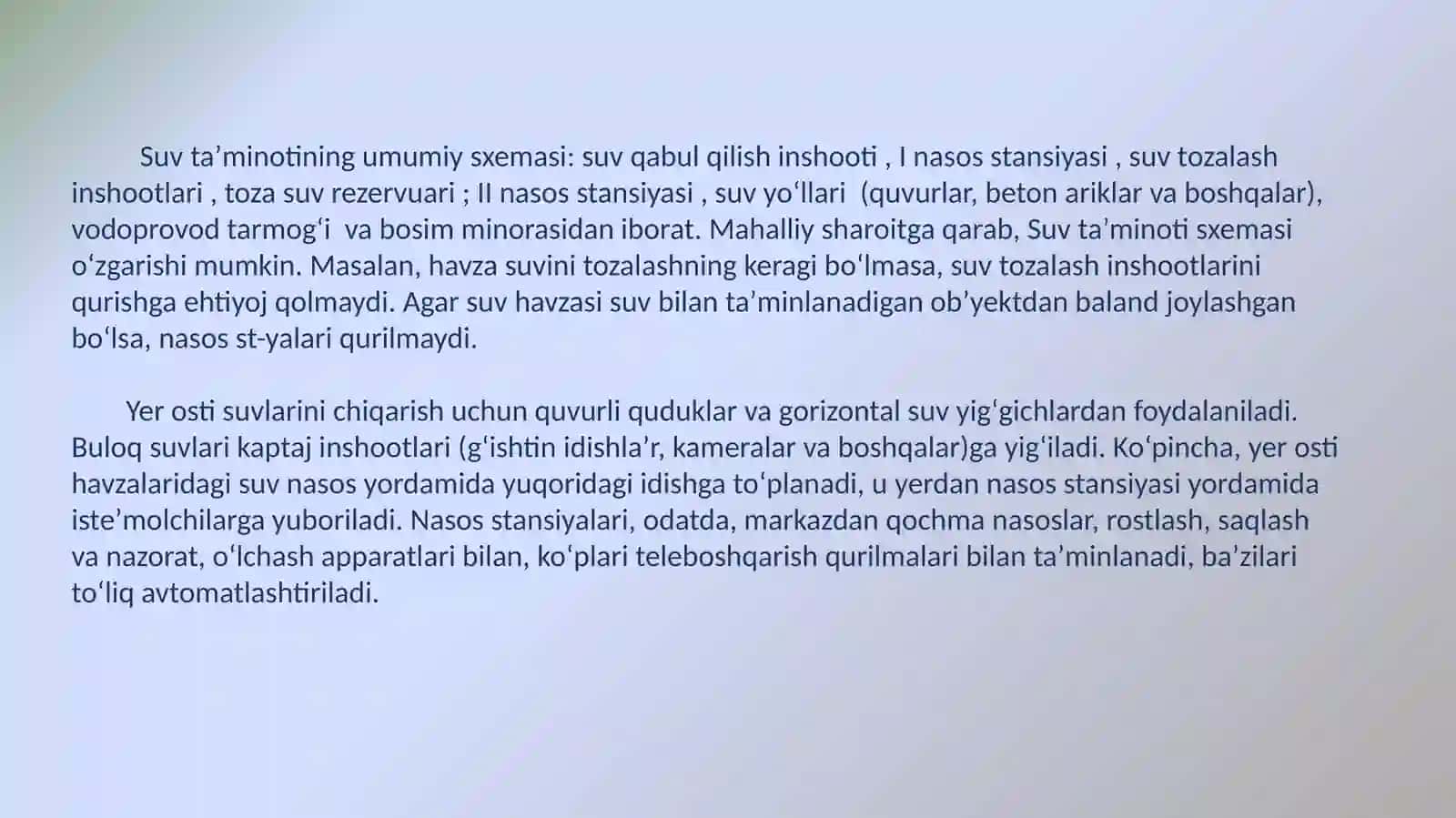 Qurilish maydonini vaqtinchalik suv bilan ta’minlashni loyihalash masalalarini o’rganish. 3