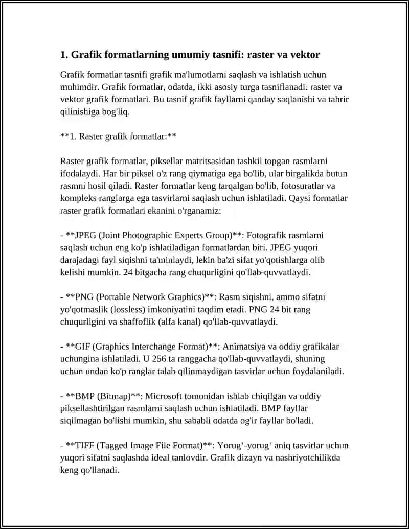 GRAFIK FORMATLAR TURLARI 3