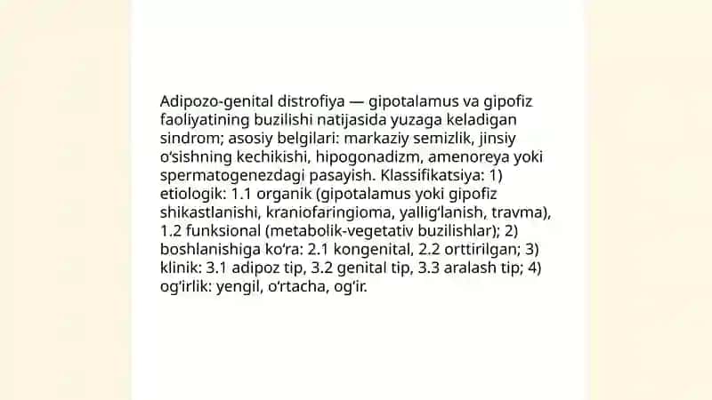 Adipozo-genital distrofiya 3