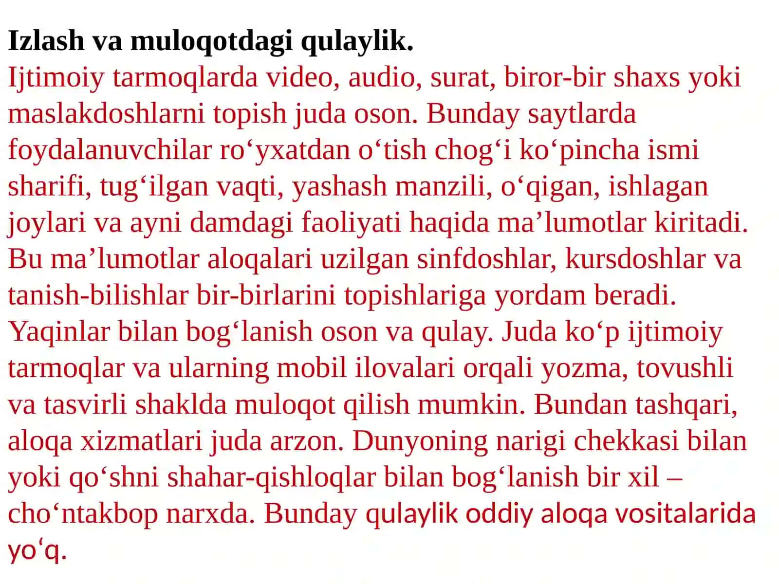 MEDIA MAYDON VA INTERNET IMKONIYATLARI 3