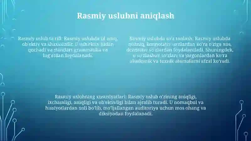 Rasmiy Uslubda So'z Tanlash 3