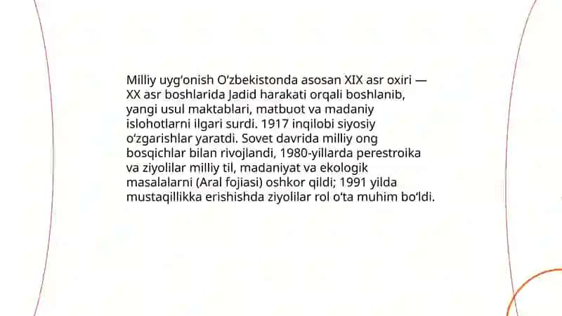 Mustaqillikka erishish arafasida O'zbekistondagi ijtimoiy siyosiy jarayonlar 3