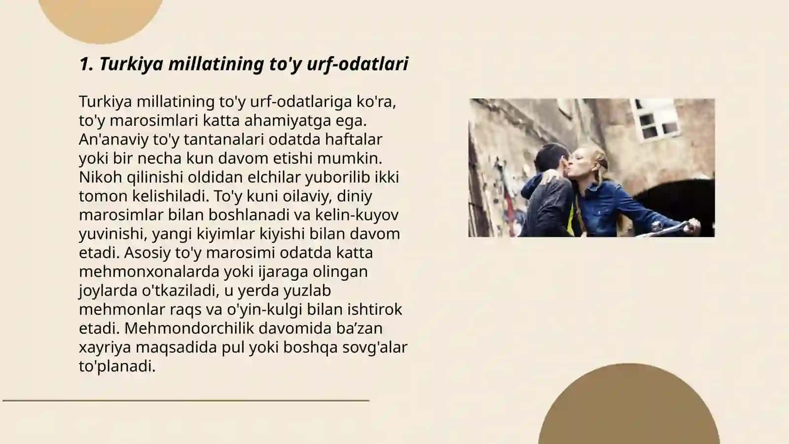 Turli millatlarning urf-odatlari va a'nanalari 3